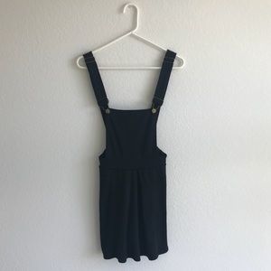 Black overall dress
